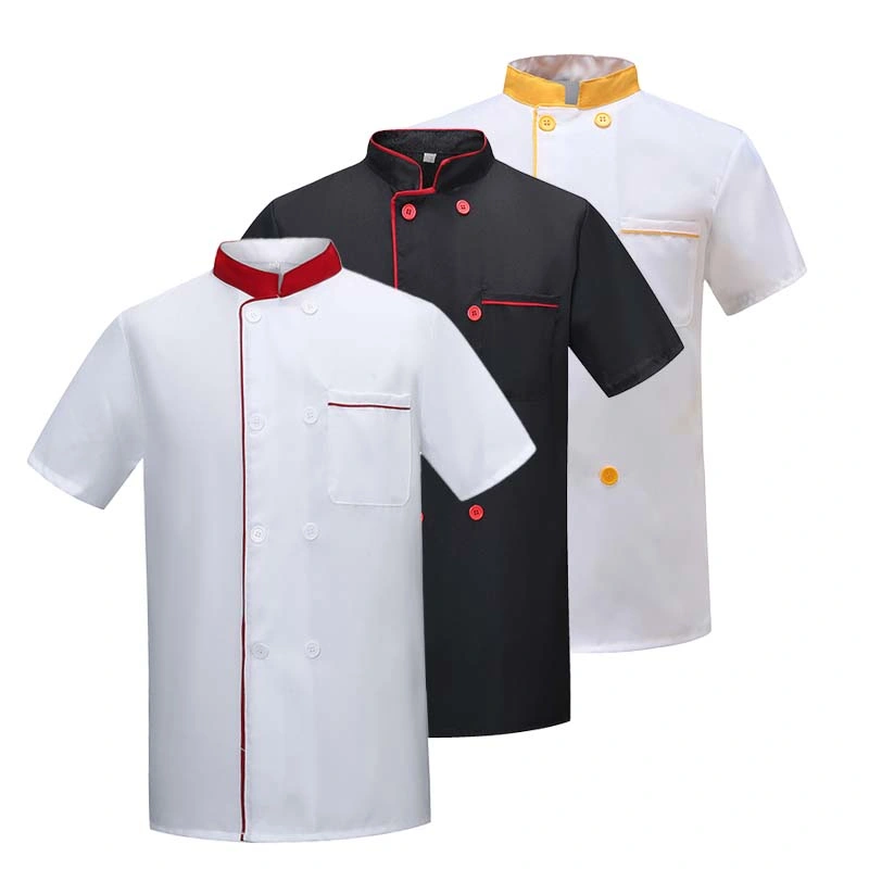 Custom Logo Restaurant Work Cotton Moisture Wicking Wholesale Chef Uniform