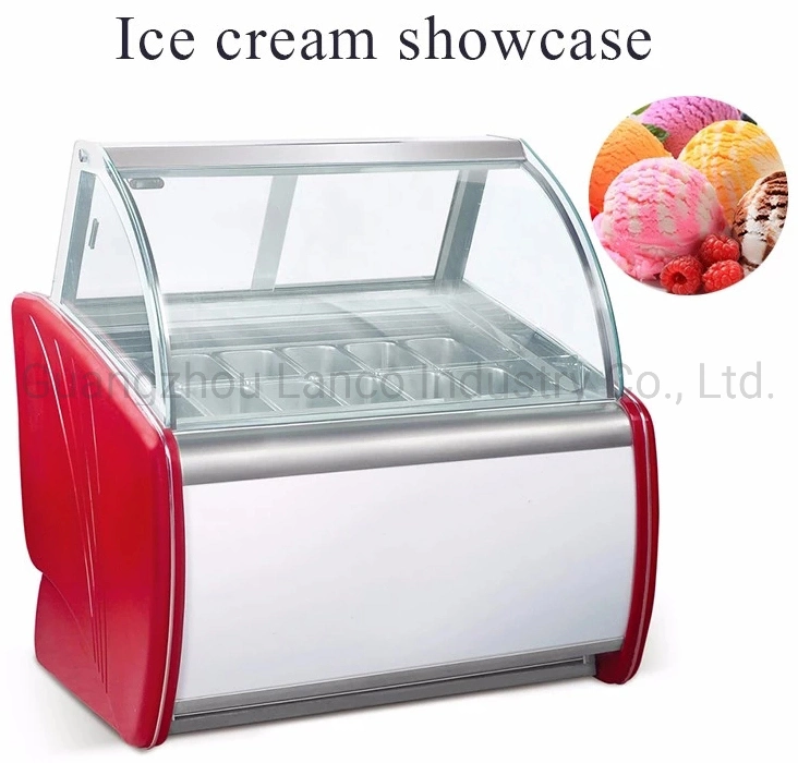 Quick Cooling Ice Cream Display Showcase/Gelato Ice Cream Freezer