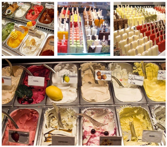Quick Cooling Ice Cream Display Showcase/Gelato Ice Cream Freezer