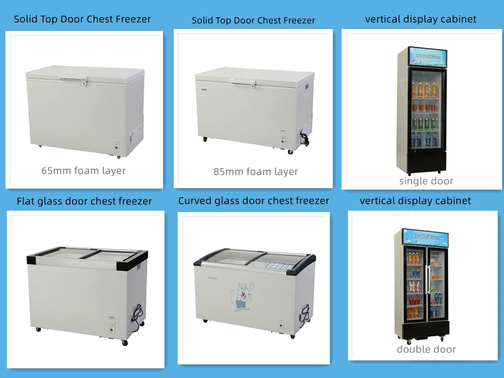 Mini OEM Freezer CE CB Certificate Ice Cream Gelato Showcase Horizontal Freezer Display Freezer Ice Cream Freezer