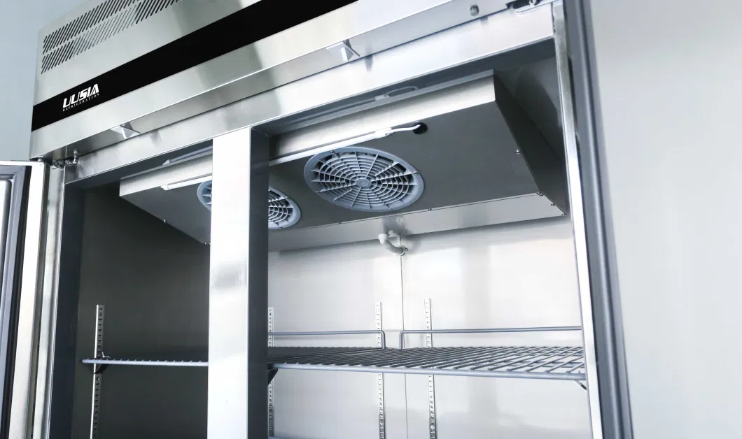 2023 Restaurant Commercial Stainless Steel Refrigerator Auto Defrost Upright Standing Fridge Top Mounted Chiller Single Door Freezer for Kitchen Manufacturer