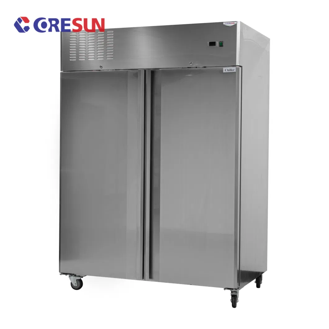 Most Popular Two Doors Upright Chillers or Freezers Vertical Commercial Chest Commerical Refrigerator Restaurant Freezer