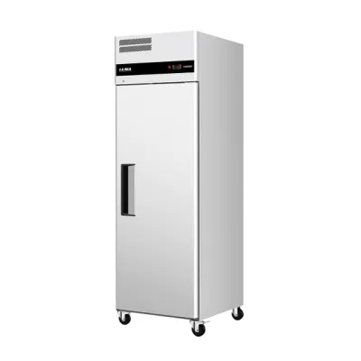2023 Restaurant Commercial Stainless Steel Refrigerator Auto Defrost Upright Standing Fridge Top Mounted Chiller Single Door Freezer for Kitchen Manufacturer